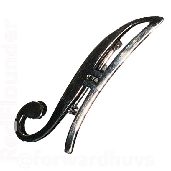 Silver Tone Metal Monogram A Initial Brooch - Picture 3 of 7